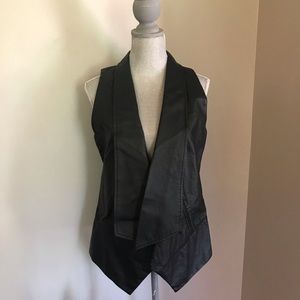 DKNY Faux Leather Vest